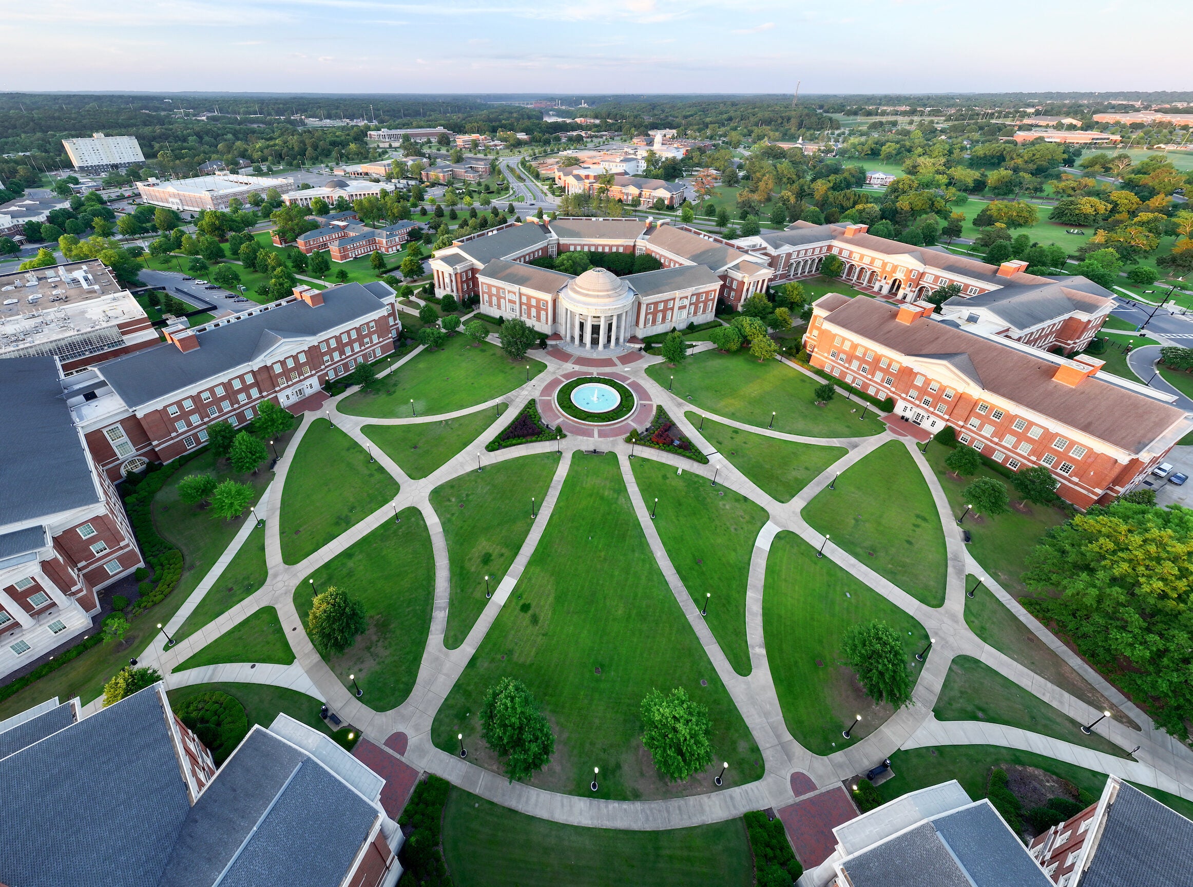 Aerial view of Shelby Quad